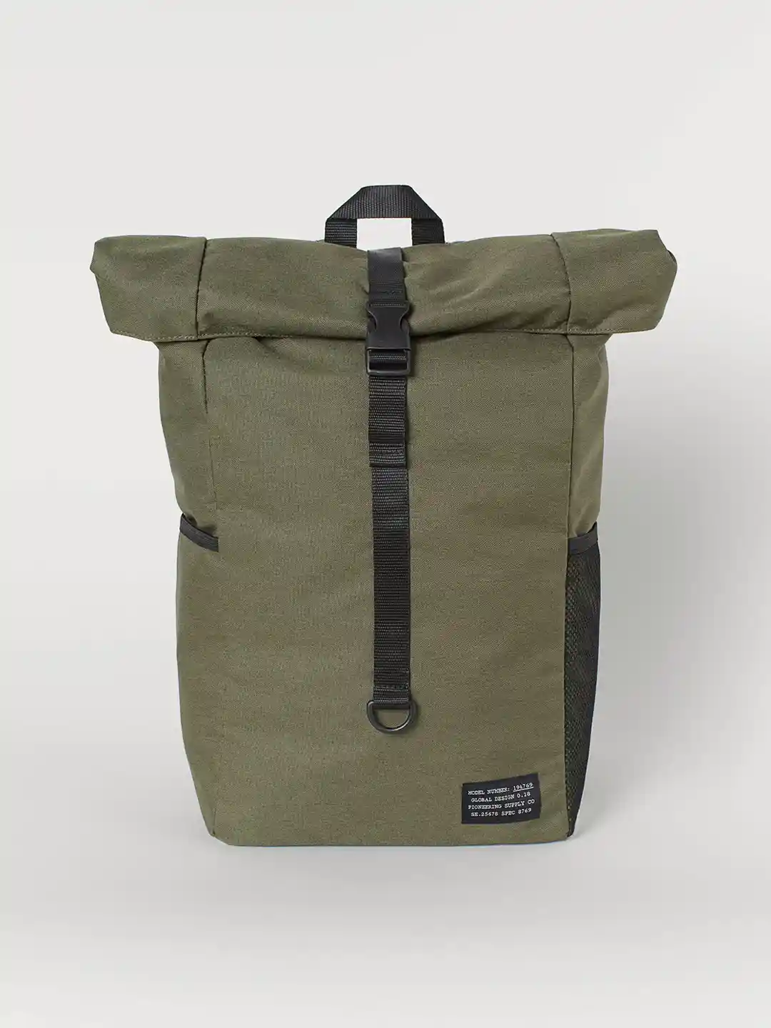 Roll Top Backpack Hm Water Repellent Sports Backpack Black Ladies