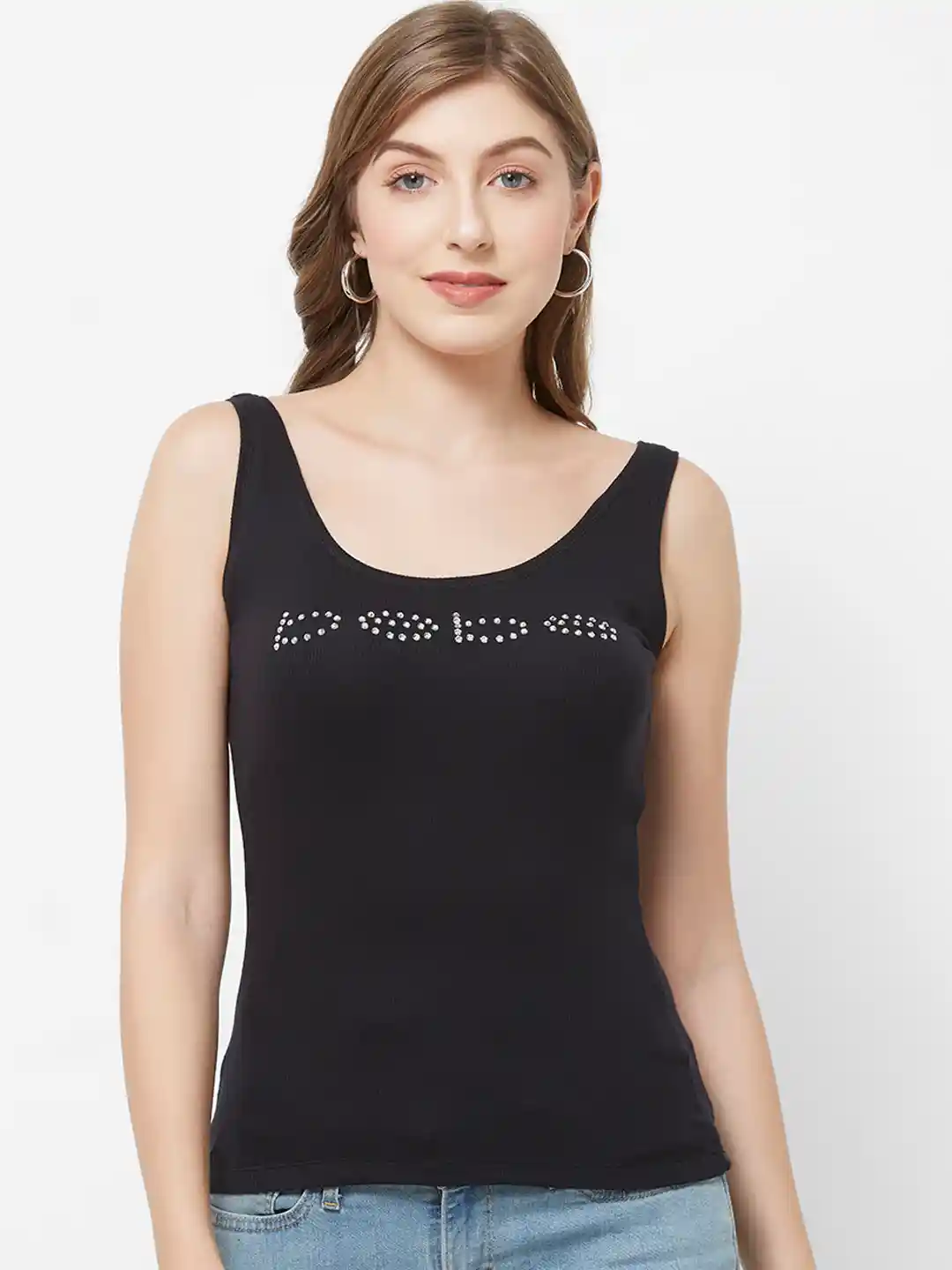 トップス andmary Bebe ribbon set tops BLACK Bebe ribbon set tops Black