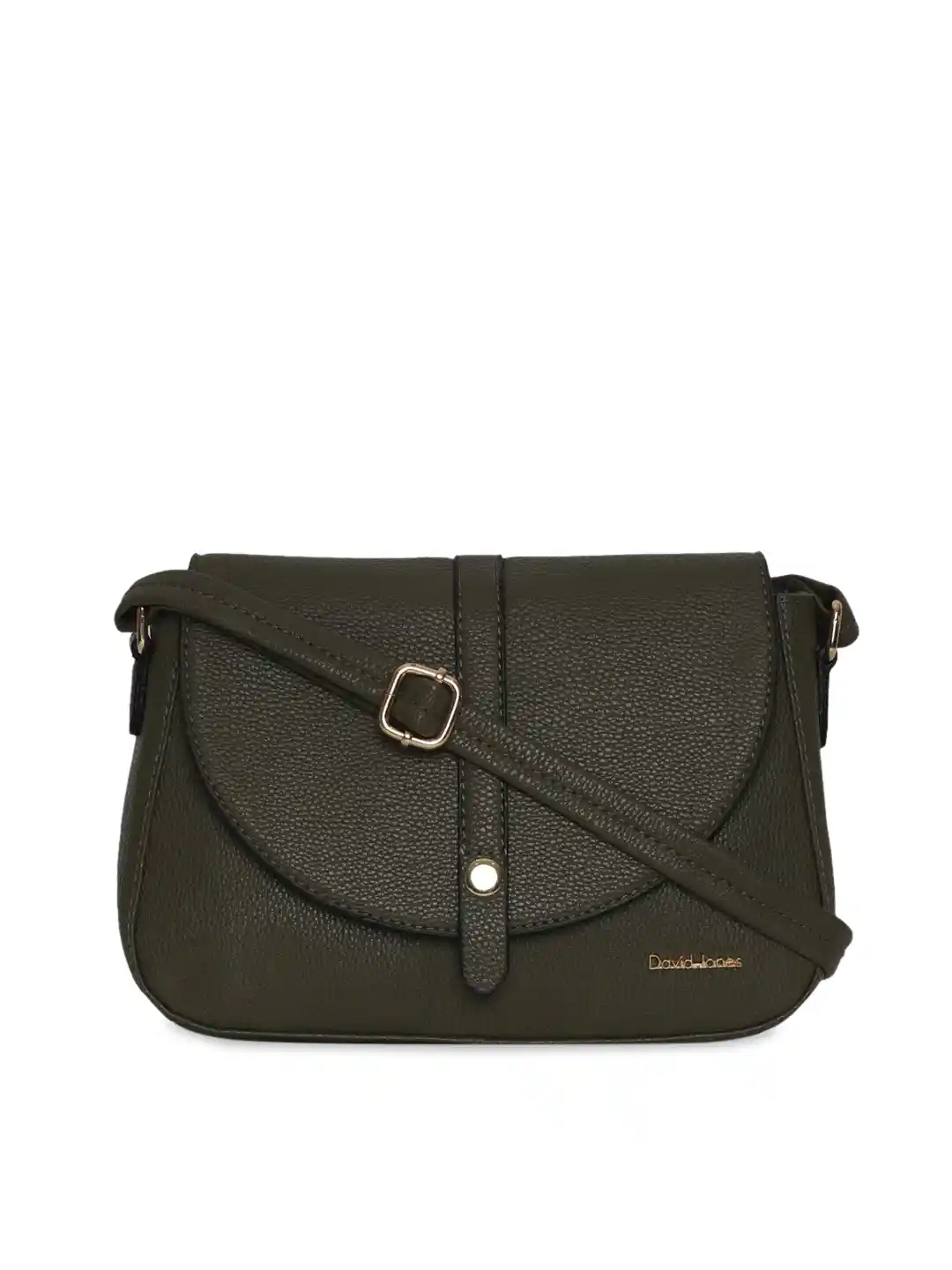 Buy David Jones Olive Green Solid Sling Bag Handbags for Women