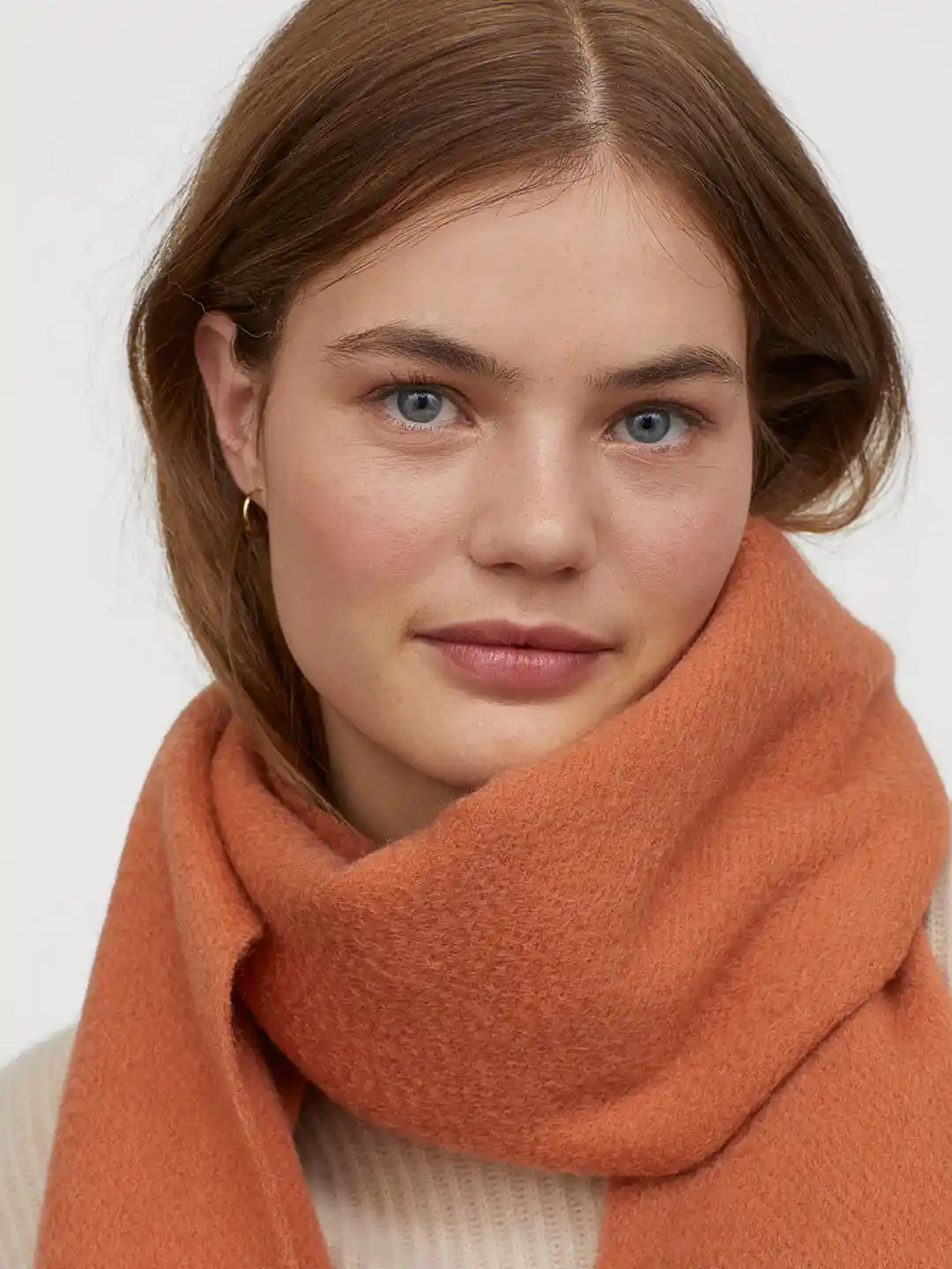 Buy H&M Women Rust Orange Wool Scarf Scarves for Women 11407484