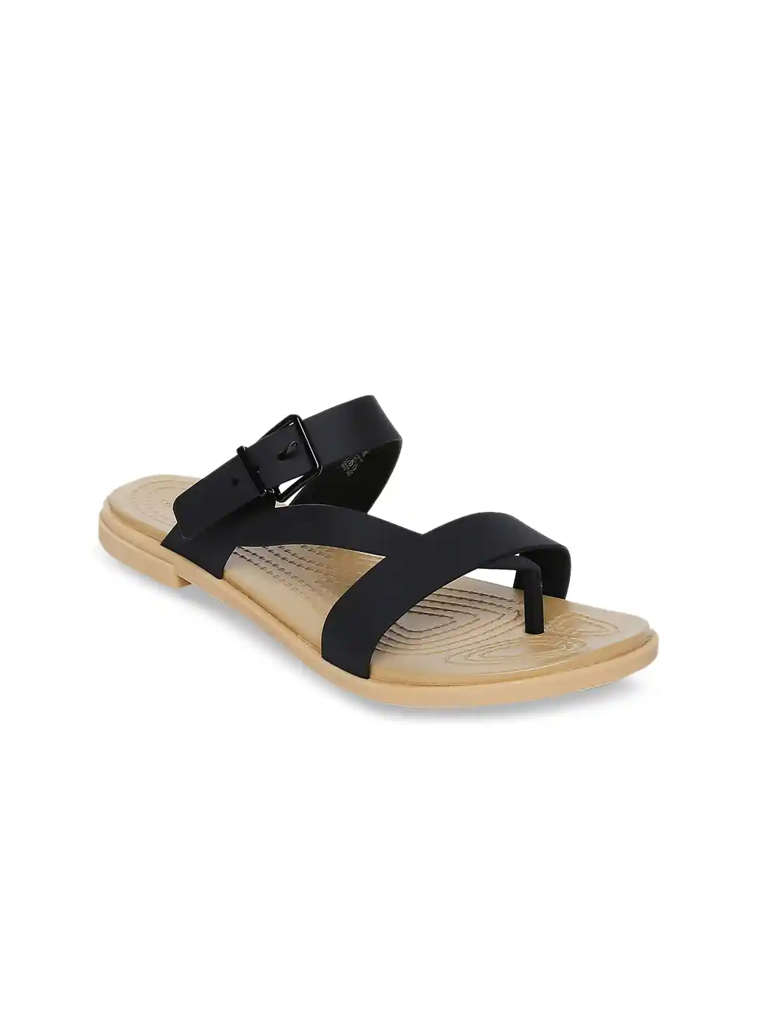 Buy Crocs Tulum Women Black Solid Open Toe Flats Flip Flops for