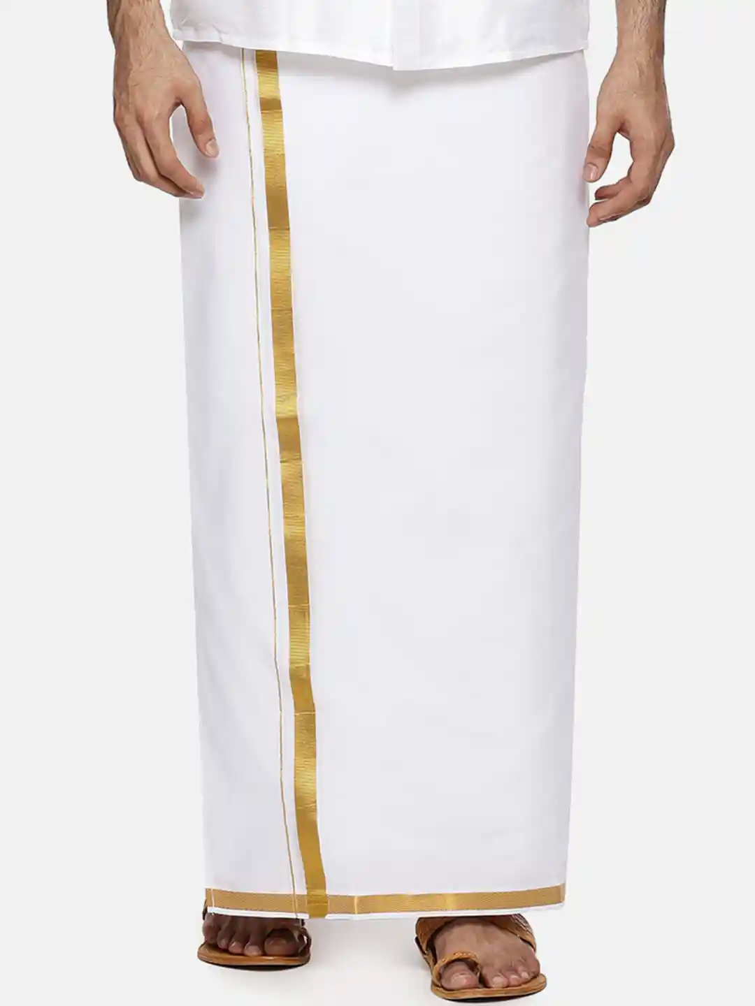 Buy Ramraj Men White Solid Readymade Dhoti Dhotis for Men