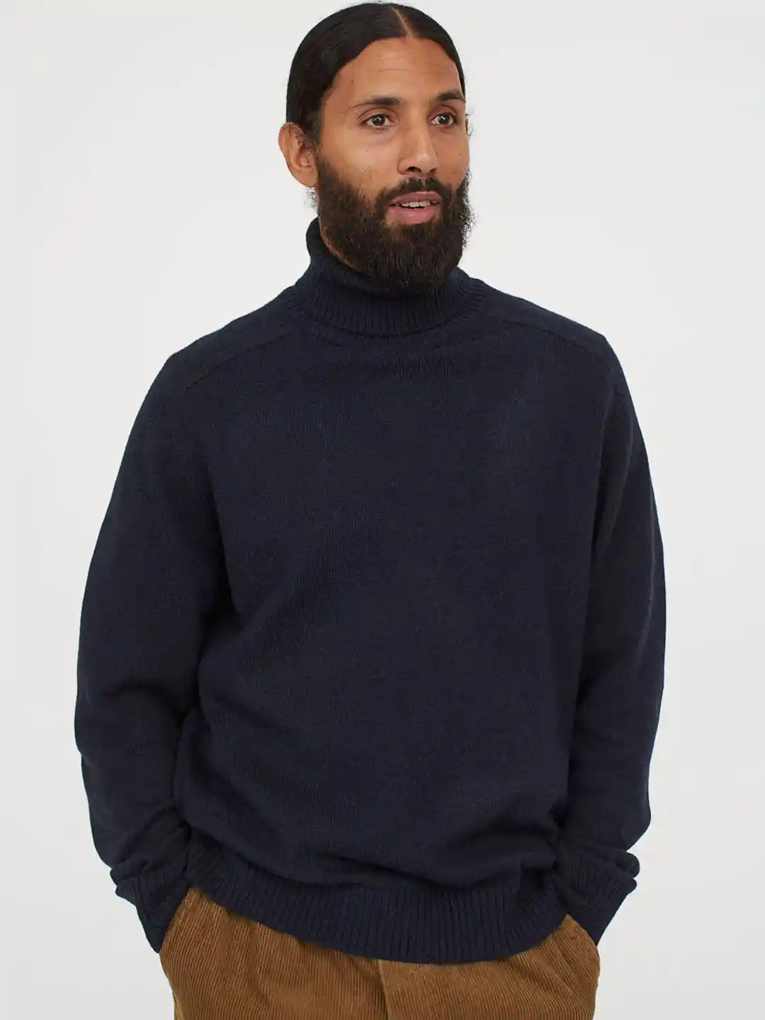 H&m Slim Fit Mock Turtleneck Mens Black Turtleneck AstoSeu