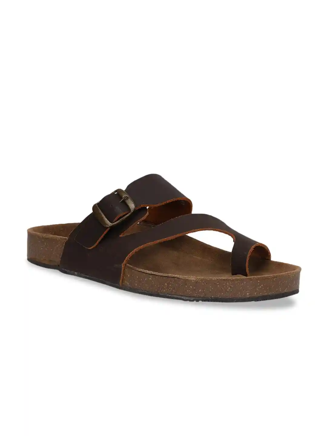 Buy Bata Men Coffee Brown Leather Comfort Sandals Sandals for