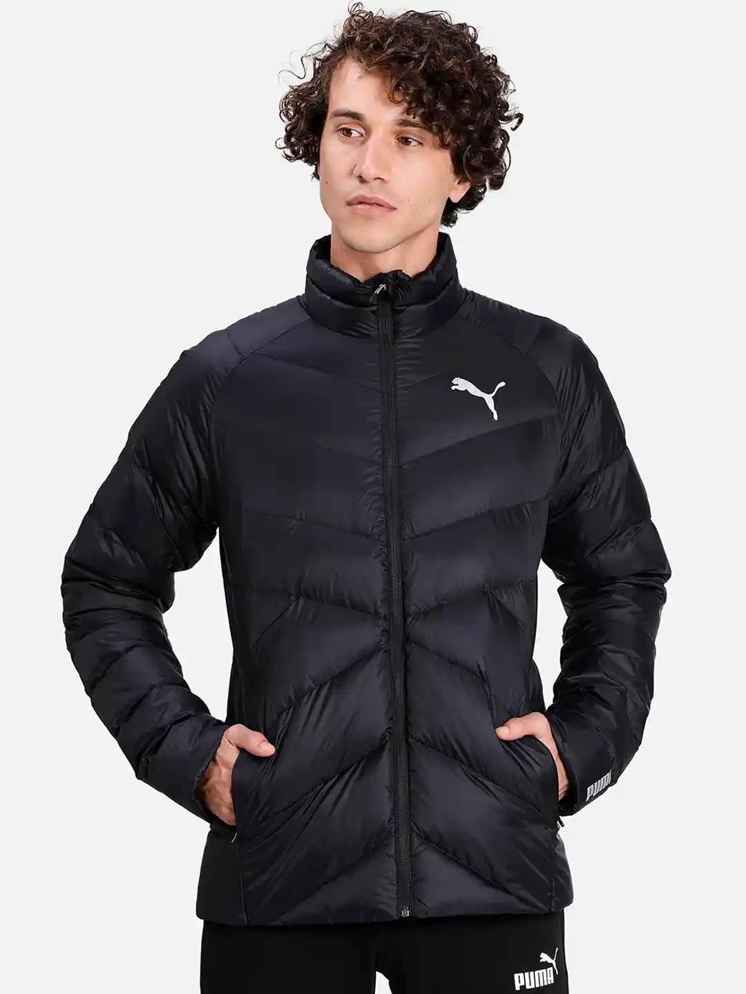 Buy Puma Men Black Solid PWRWarm packLITE Down Padded Jacket
