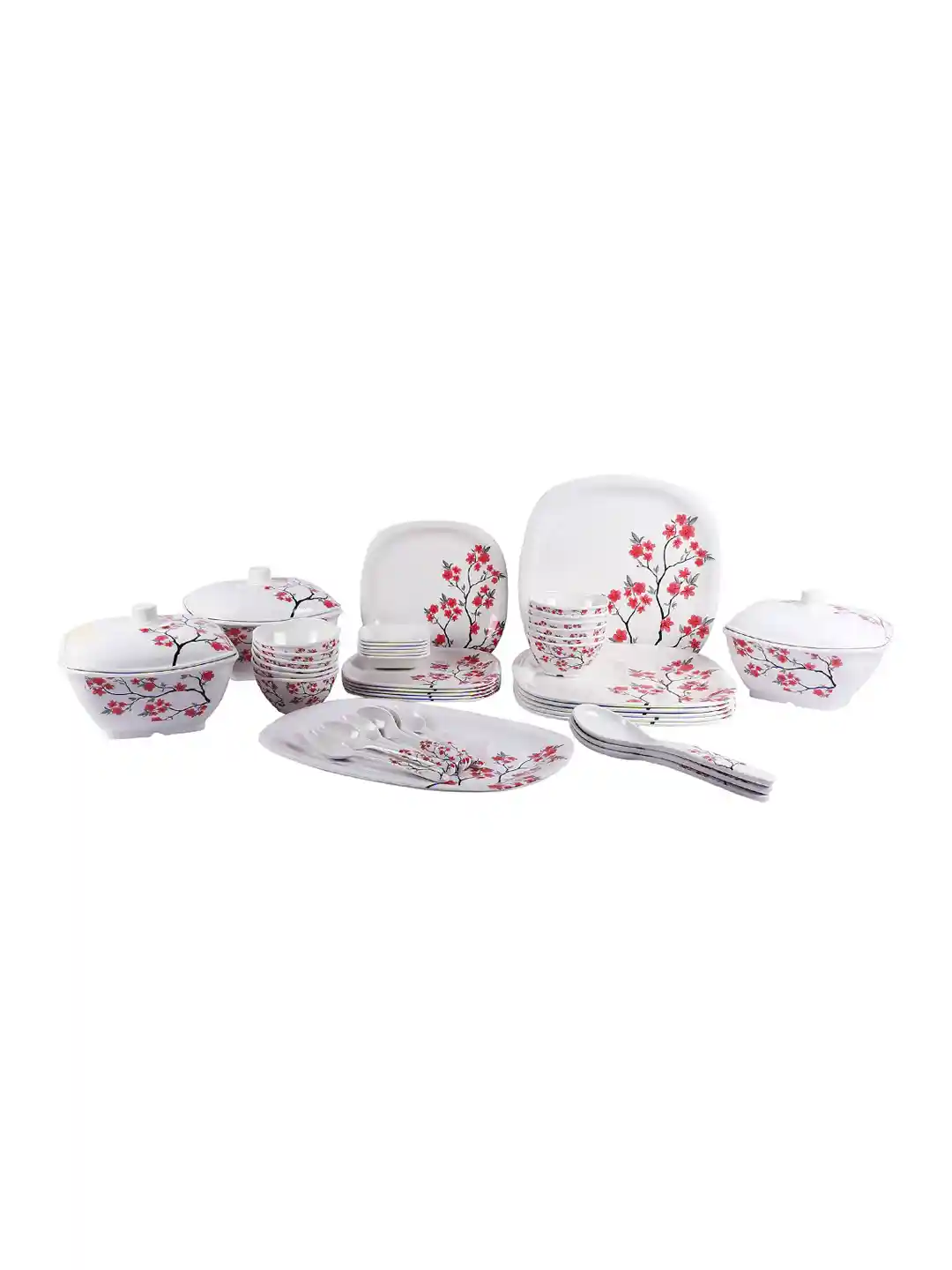Buy CDI Tibros White Floral Melamine Dishwasher and Microwave Safe