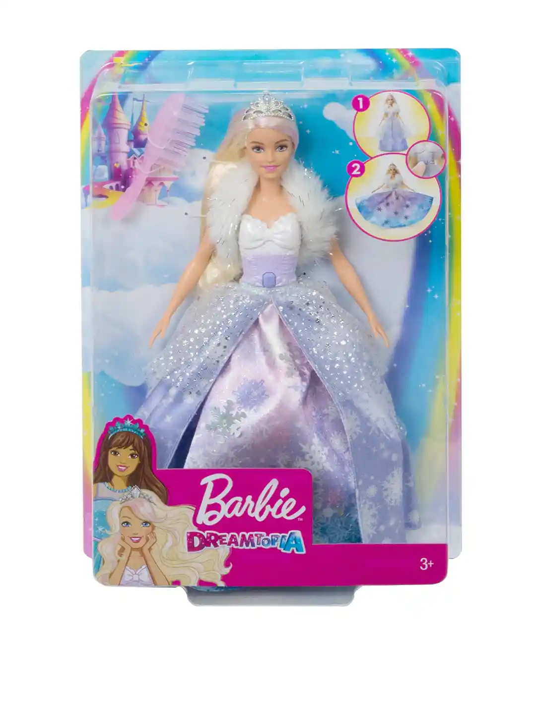 Buy Barbie Kids Blue White Dreamtopia Fashion Reveal Blonde Hair