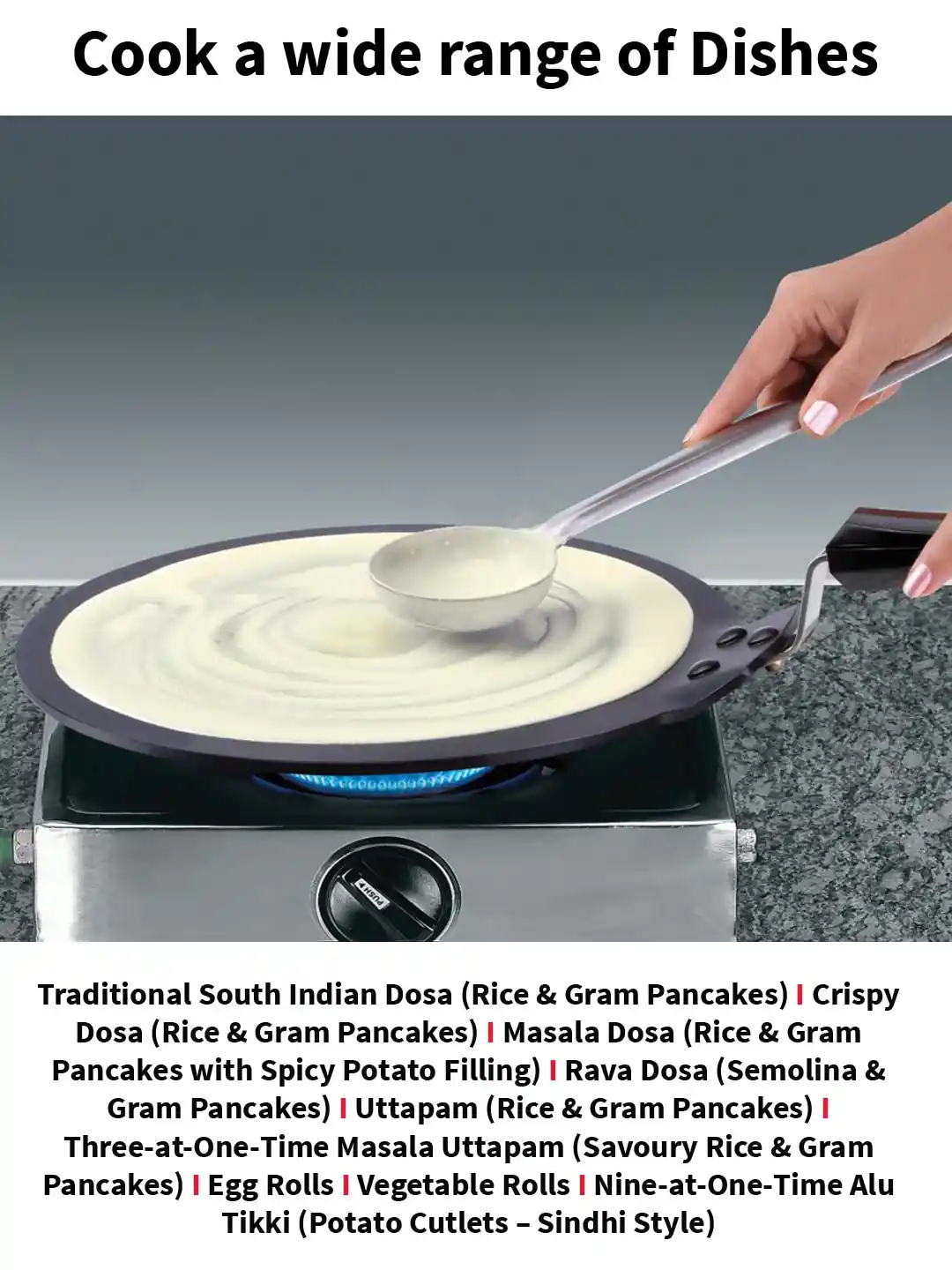 Buy Hawkins Futura Black Nonstick mm Dosa Tava With Plastic