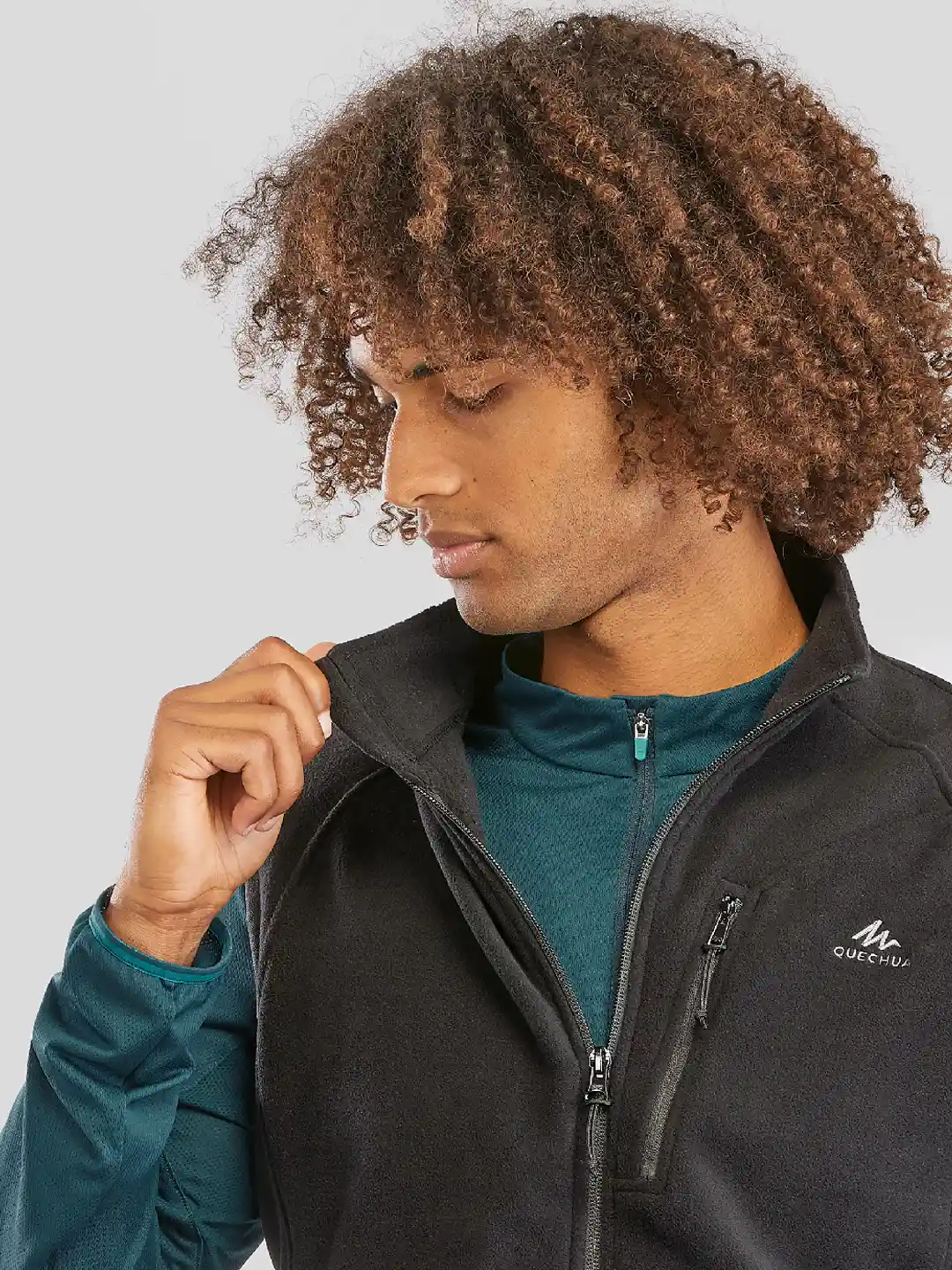 Buy Decathlon Quechua Men Black Sleeveless Warm Fleece Jacket Full