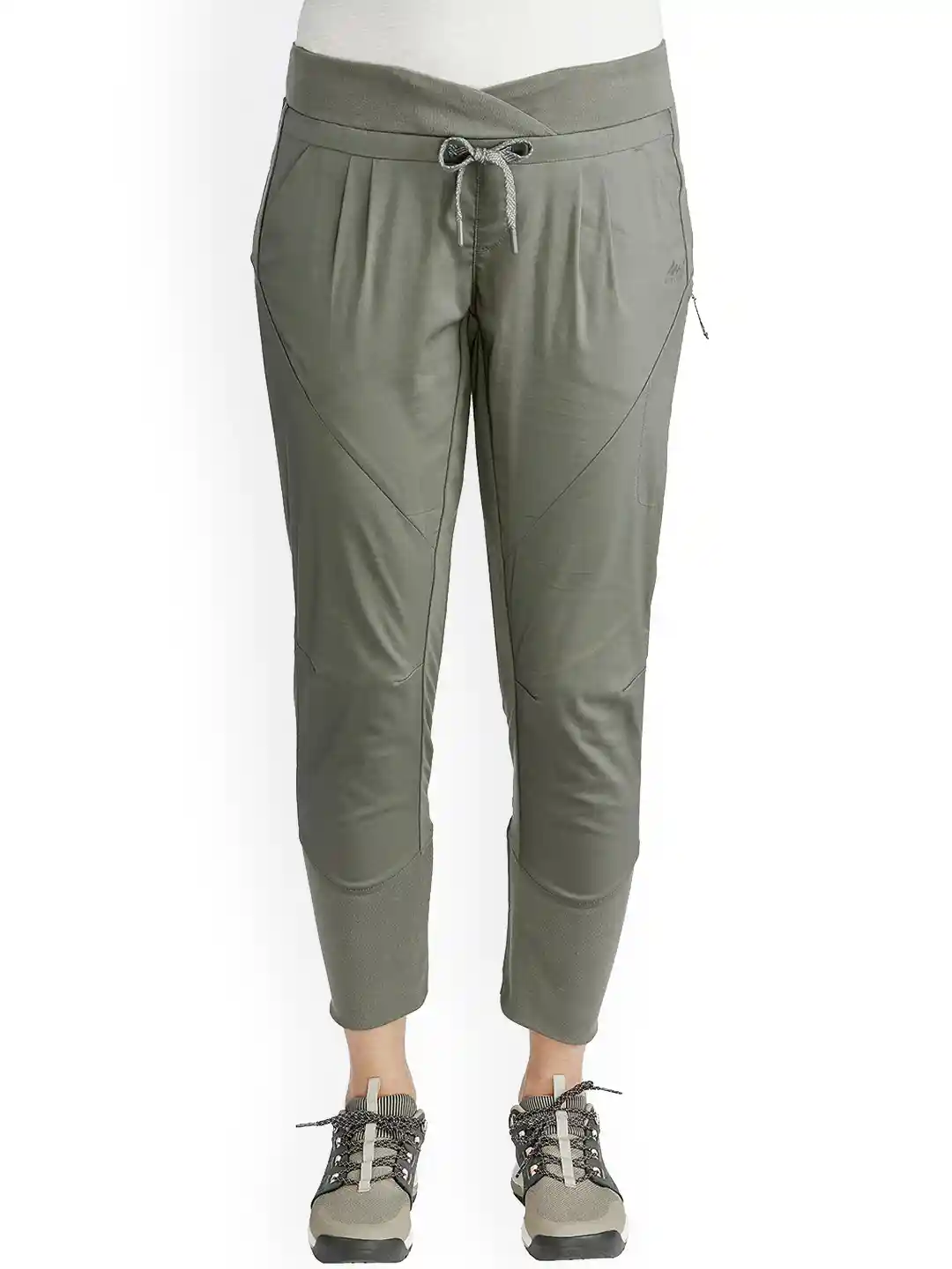 Buy Decathlon Women Olive Green Slim Fit Solid Hiking Trousers