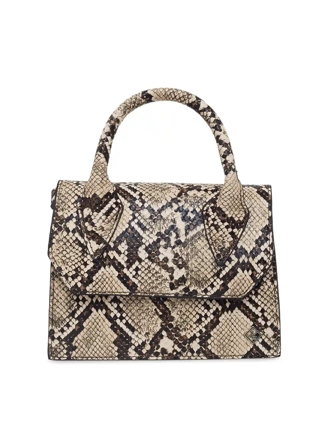 Buy Call It Spring Beige Brown Snake Skin Textured Handheld Bag