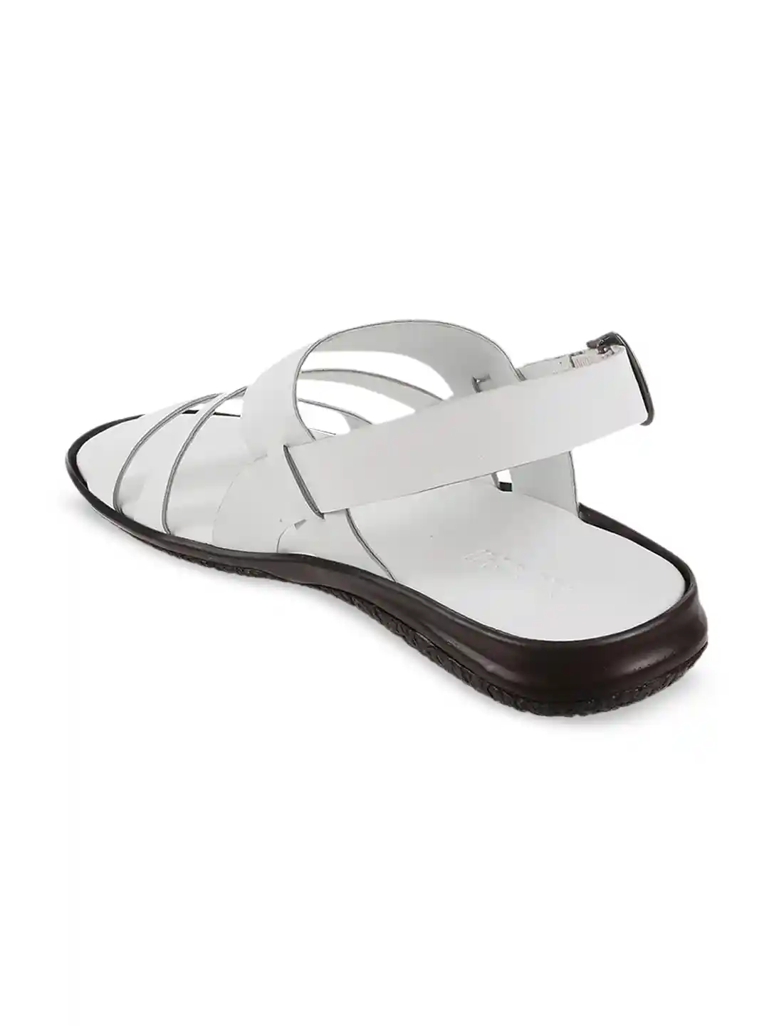 Buy Mochi Men White Solid Comfort Sandals Sandals for Men