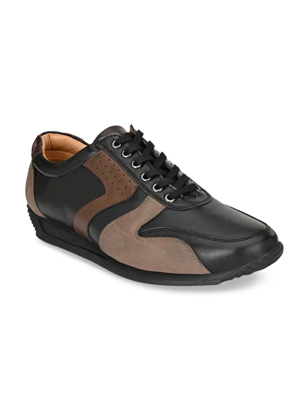 Buy San Frissco Men Black Brown Colourblocked Sneakers Casual