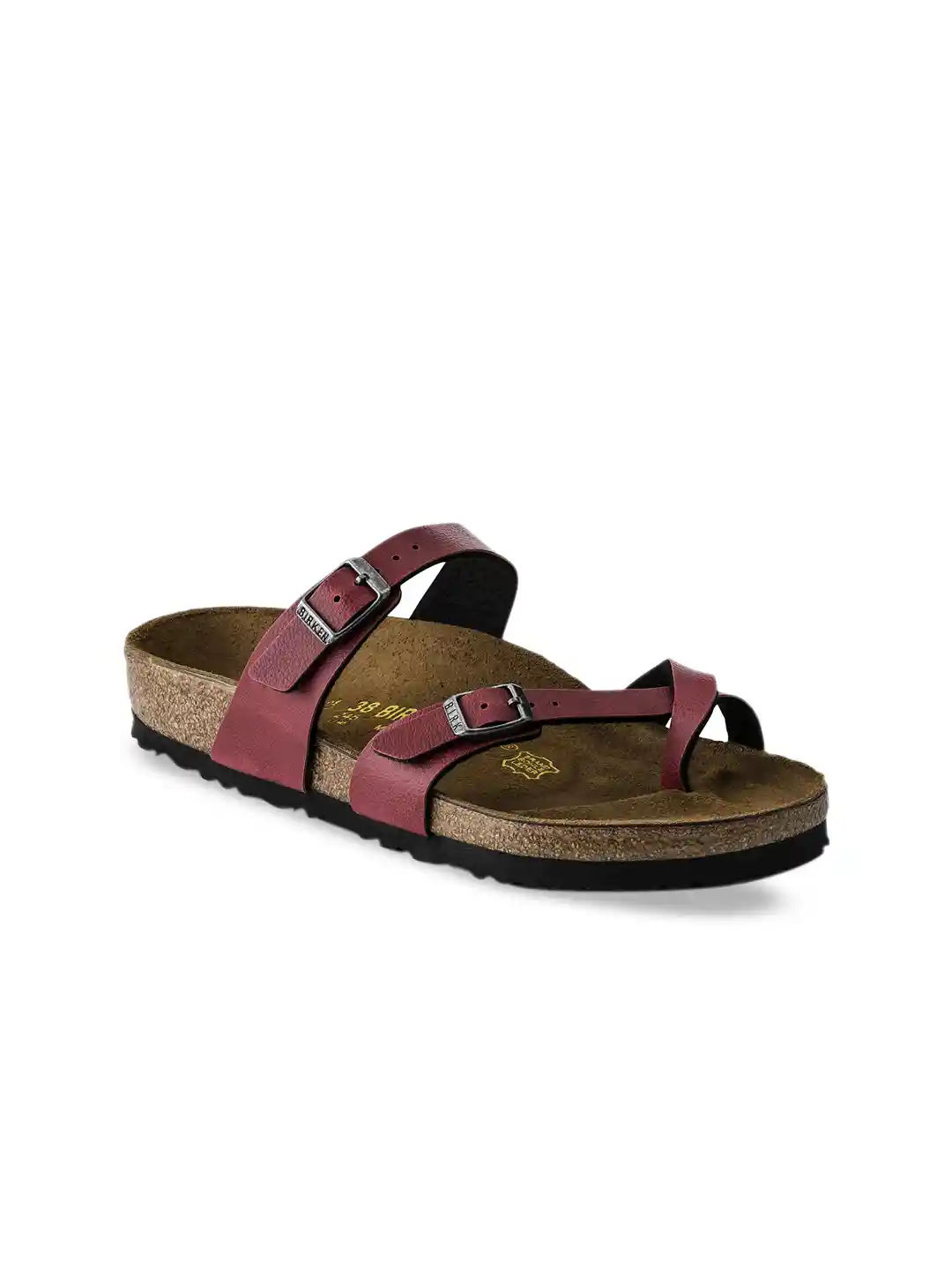 Buy Birkenstock Mayari Pull Up Bordeaux Regular Width Birko-Flor