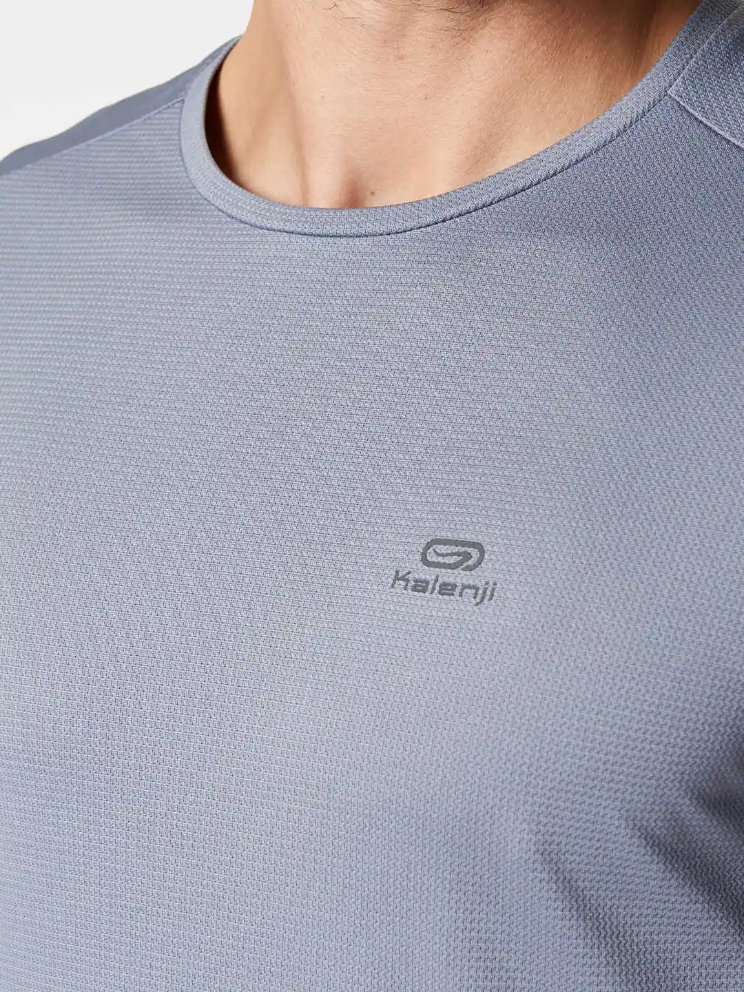 Buy Decathlon Men Grey Solid Running T-shirt Tshirts for Men