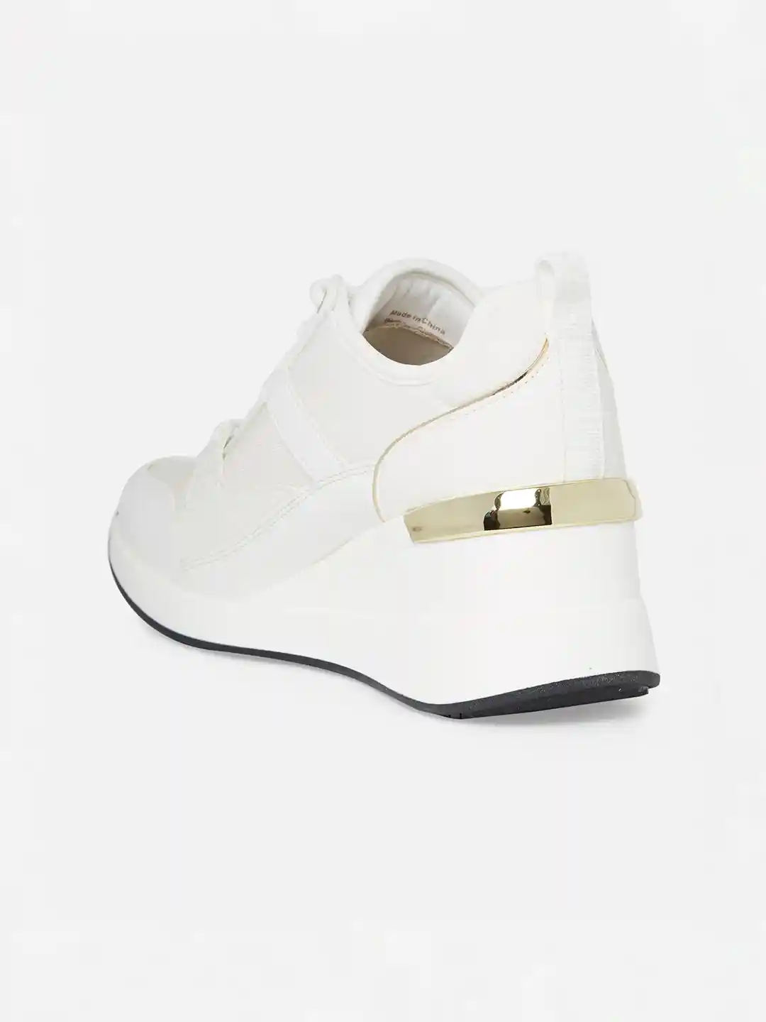 Buy ALDO Women White Solid Textile Mid-Top Sneakers Casual Shoes - Main Image