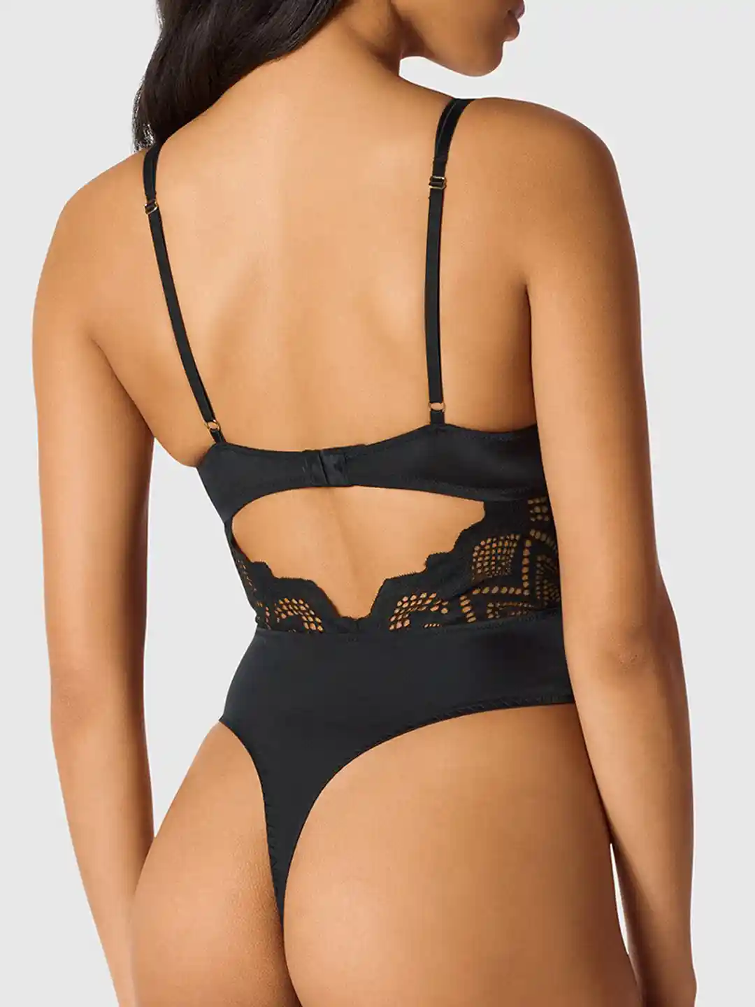 Buy La Senza Women Black Lace Sleep Bodysuit - Bodysuit for Women