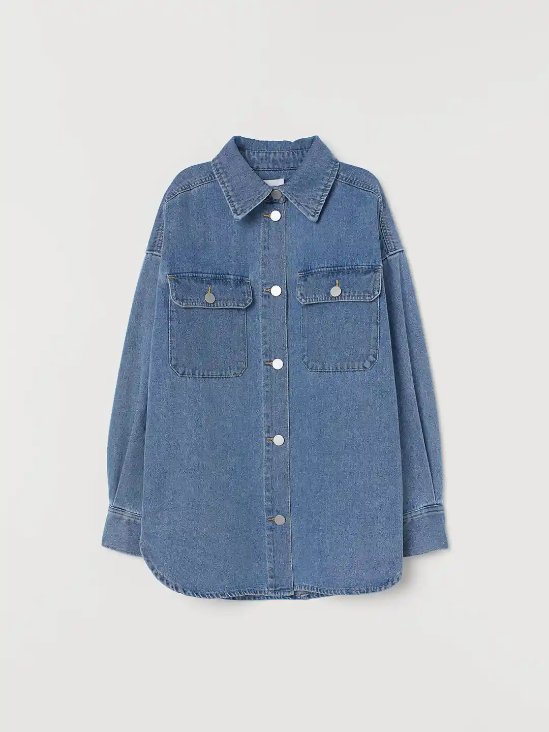 Denim Shirt Jacket Womens H&m H&M Women Blue Denim Shirt Jacket