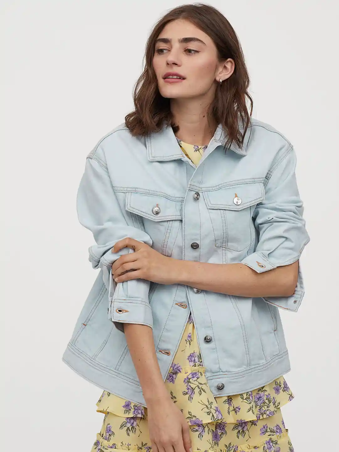 Buy H&M Women Blue Denim Jacket Jackets for Women 11719212 Myntra