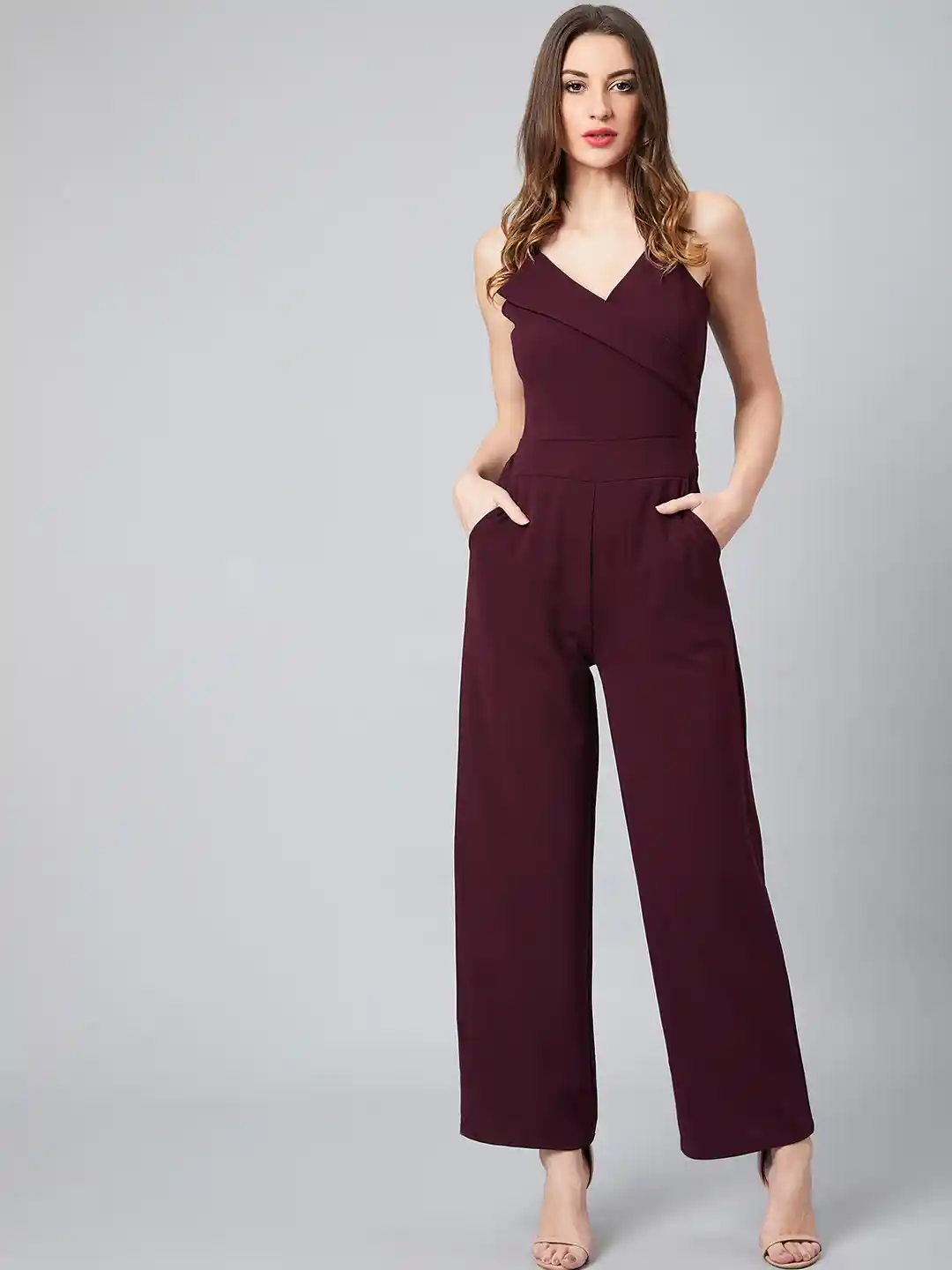 Maroon Jumpsuit Wine Color Wine Colour Jumpsuit Hot Sale