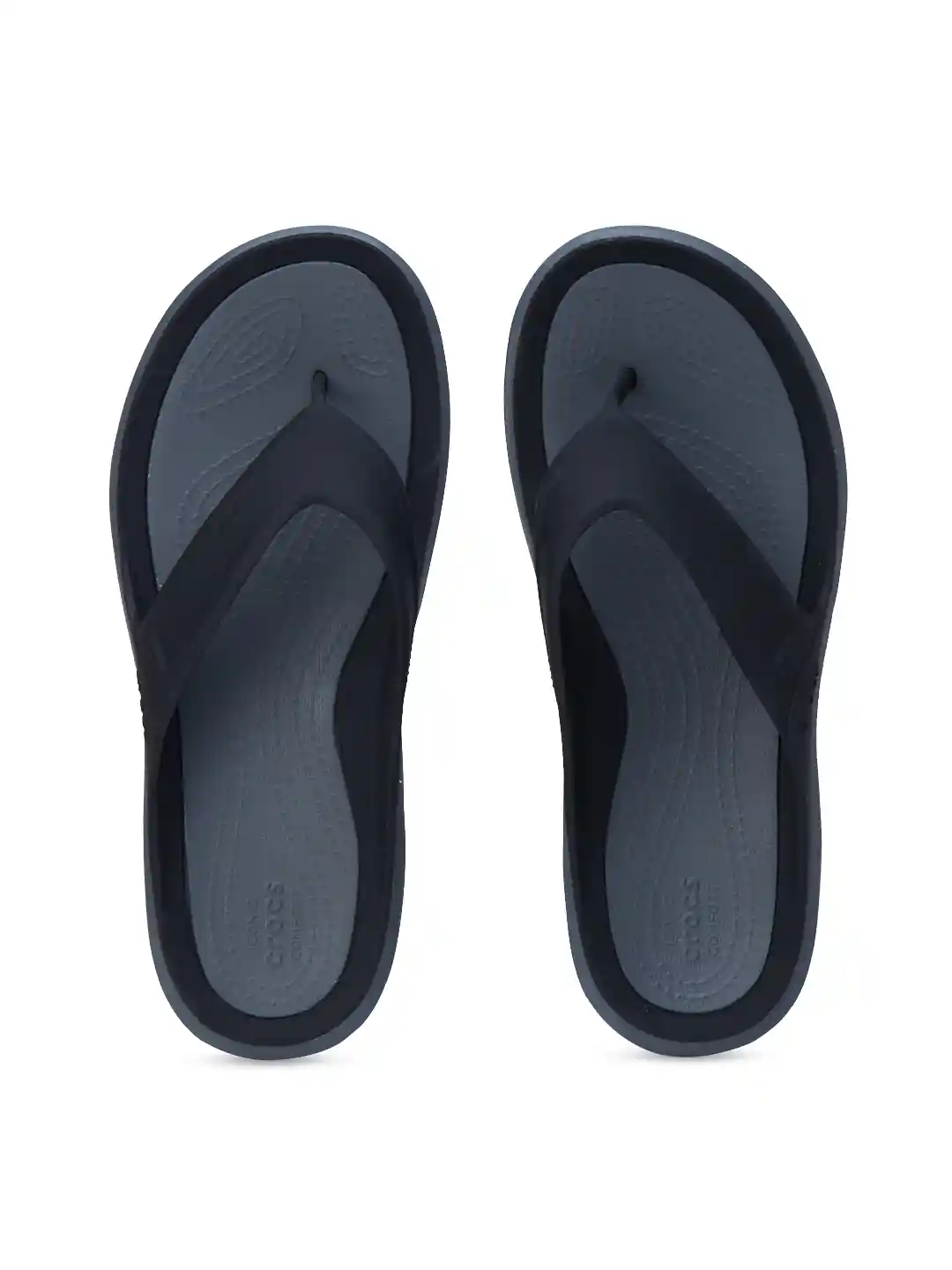 Buy Crocs Swiftwater Men Black Blue Solid Croslite Thong Flip