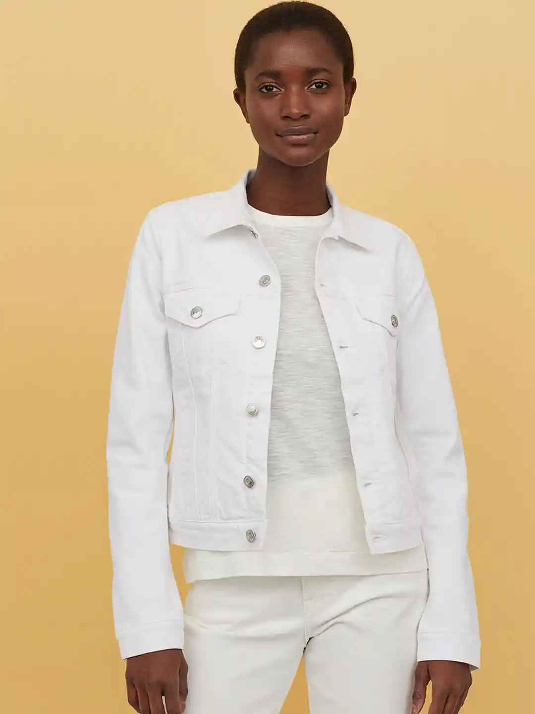 Buy H&M Women White Denim jacket Jackets for Women 11910742 Myntra