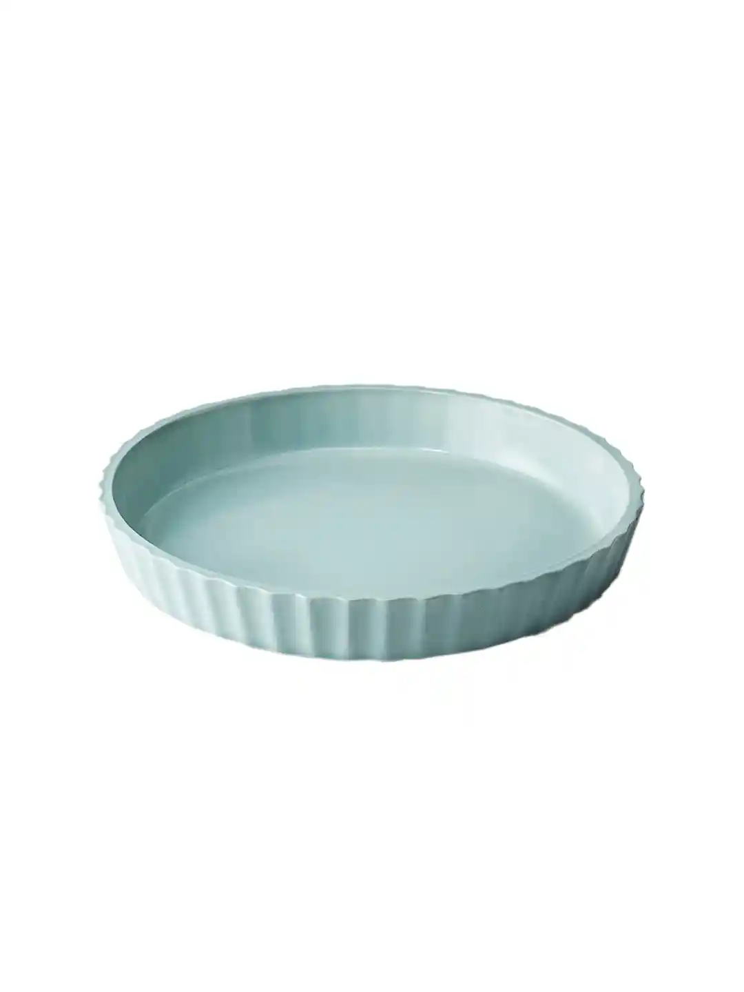 Buy ellementry Blue Solid Ceramic Tart Dish Serving Tray for