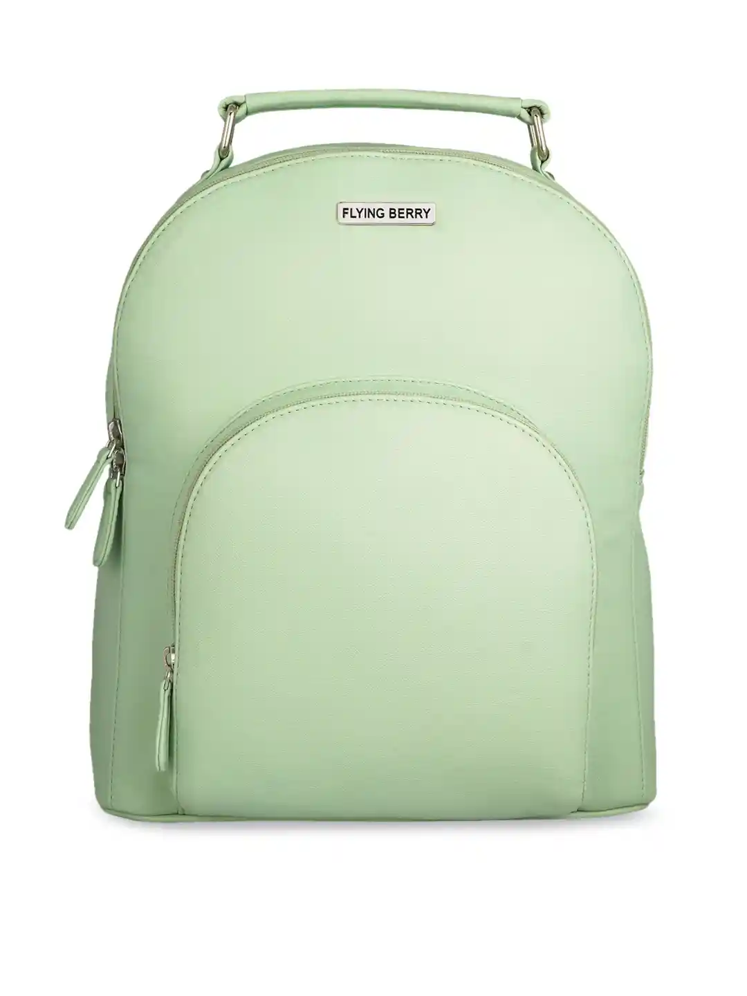 FLYING BERRY Women Mint Green Solid Backpack