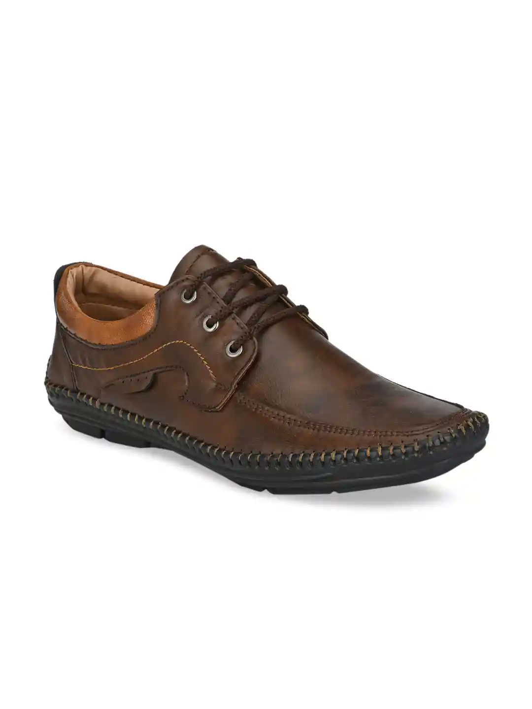 Mactree Men Brown Solid Formal Derbys
