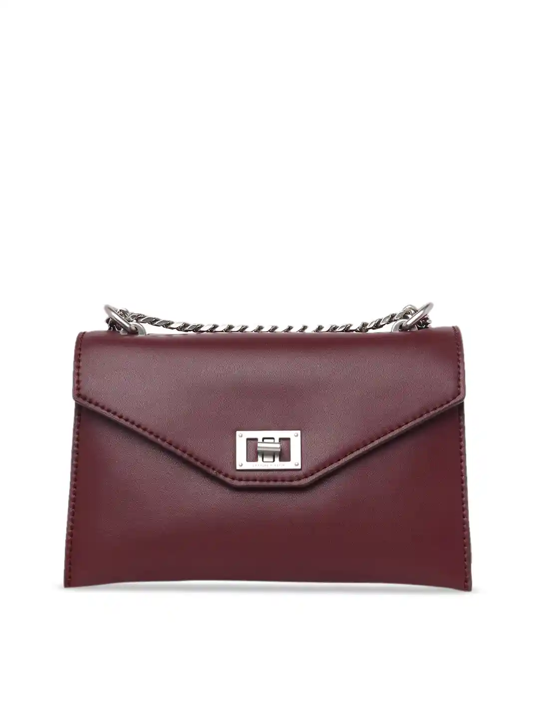 Buy CHARLES KEITH Burgundy Solid Sling Bag Handbags for Women