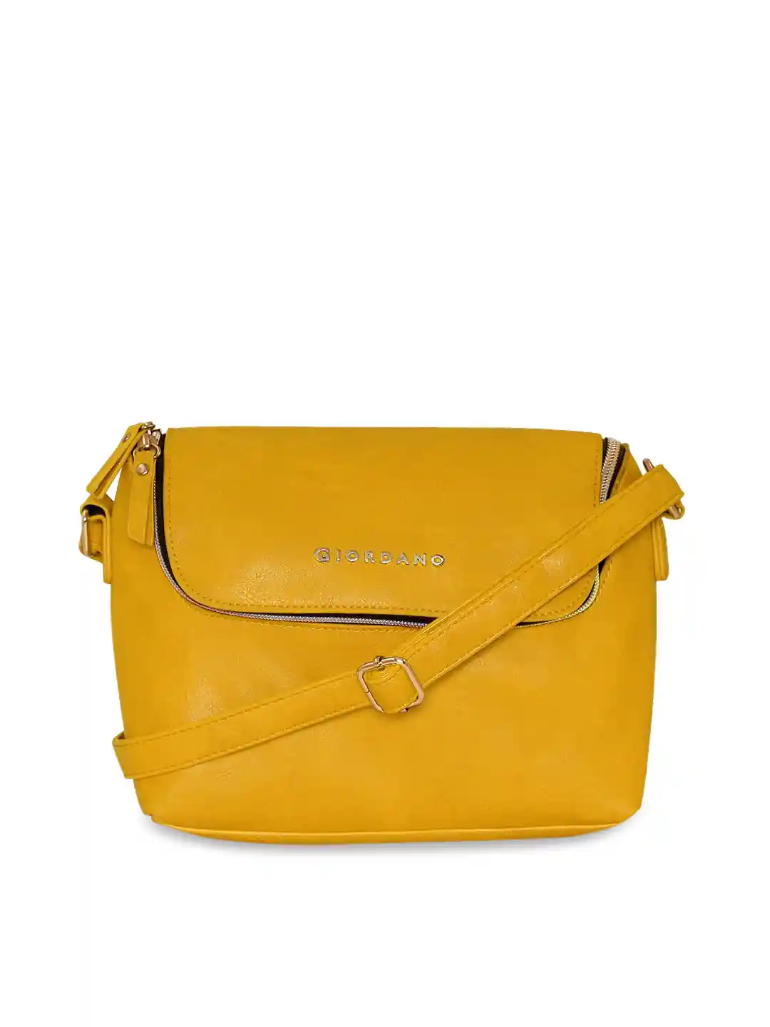Buy GIORDANO Yellow Solid Sling Bag Handbags for Women 12546566
