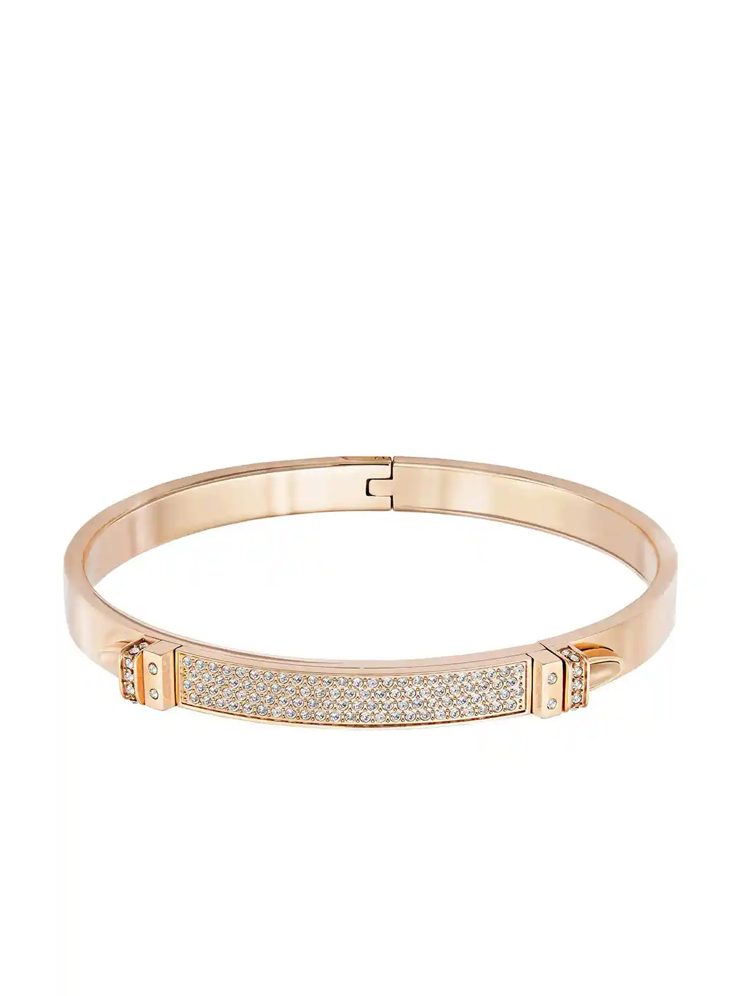 Buy SWAROVSKI White Rose Gold-Plated Distinct Bangle Nrw Cry Pro