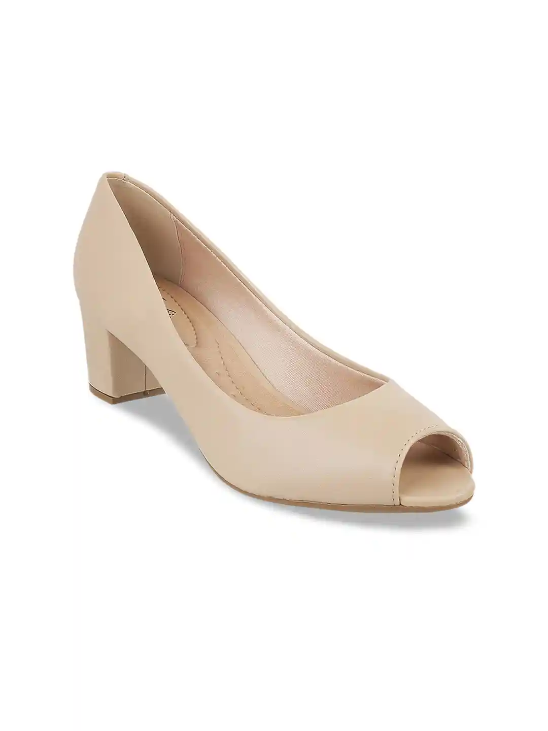 Buy DAVINCHI Women Beige Solid Peep Toes Heels for Women