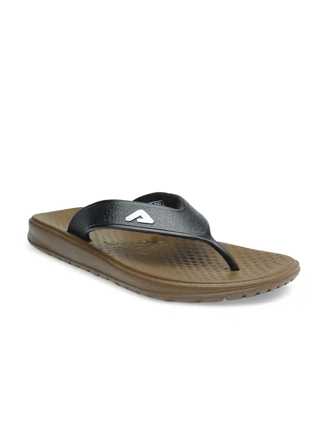 Buy Adda Men Black Olive Brown Solid Thong Flip-Flops Flip