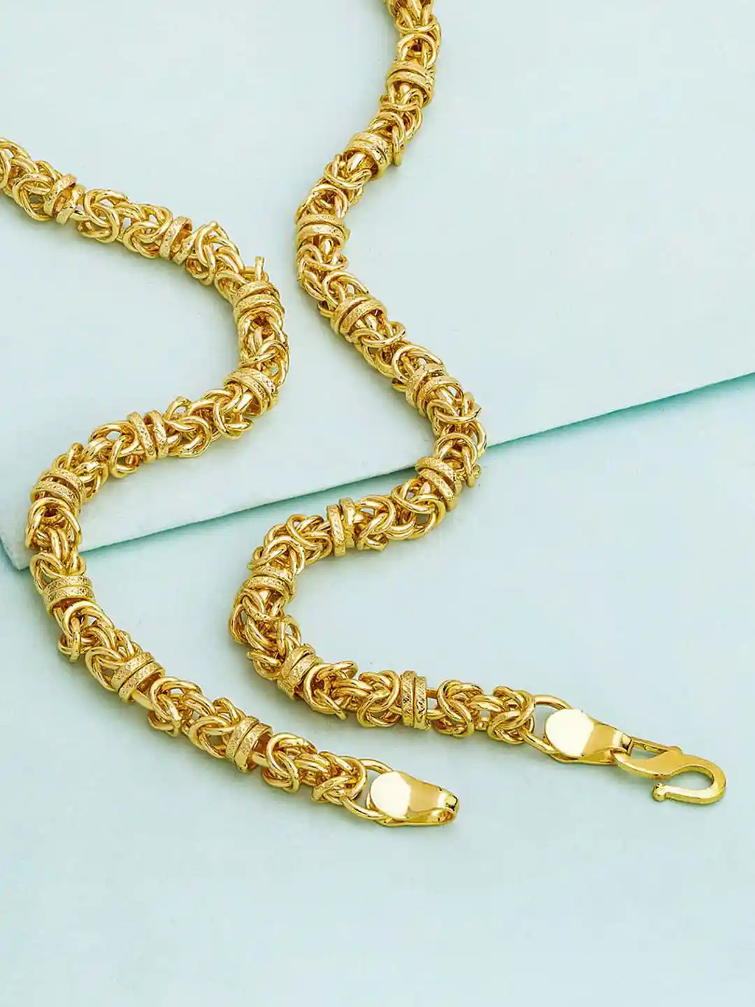 Buy Dare by Voylla Men Gold-Plated Minimal Singapore Link Chain