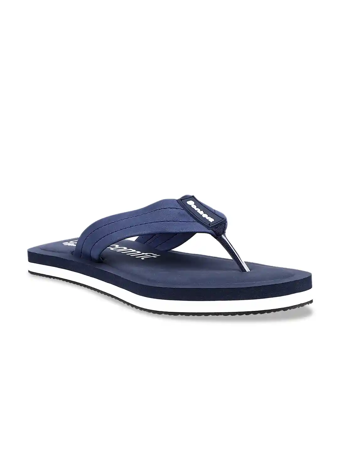 Buy Bonkerz Men Navy Blue Solid Thong Flip-Flops Flip Flops for