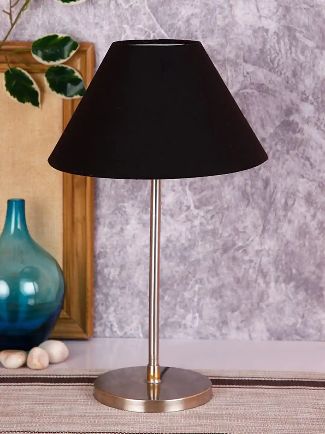 Devansh Black Solid Traditional Bedside Standard Lamp