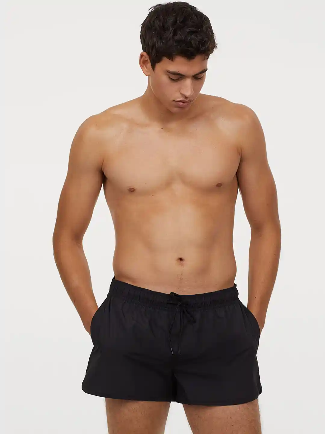 Buy H&M Men Black Swim Shorts Shorts for Men 13628474 Myntra