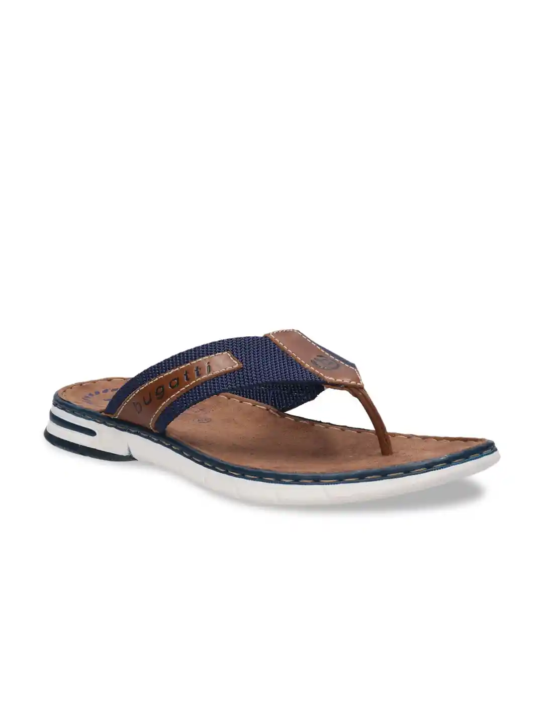 Buy Bugatti Men Brown Navy Blue Thong Sandals Sandals for Men