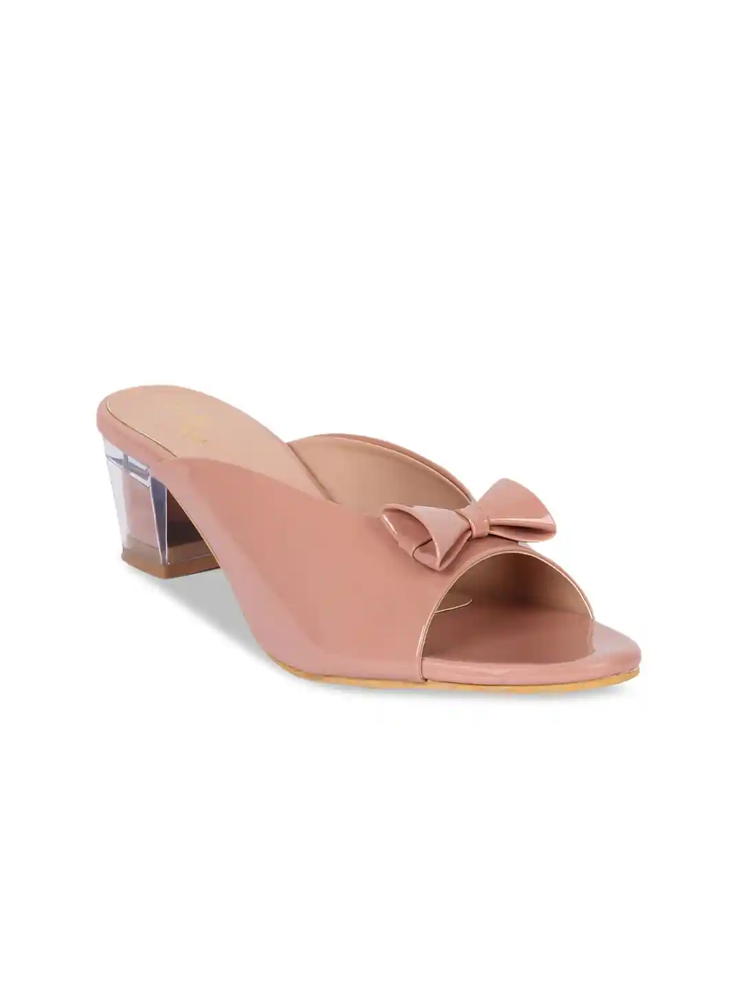 Buy Bella Toes Women Pink Solid Heeled Mules Heels for Women