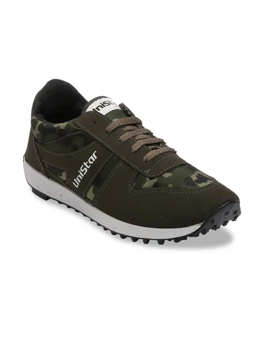Buy UNISTAR Men Green Synthetic Unistar Armyprint Running Shoes - Sports  Shoes for Men 13888400 | Myntra