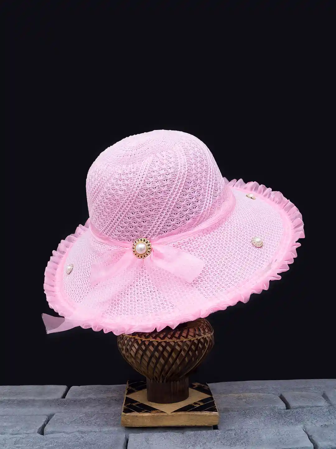 Pink Girl Beach Hat Buy Golden Peacock Women Pink Woven-Design