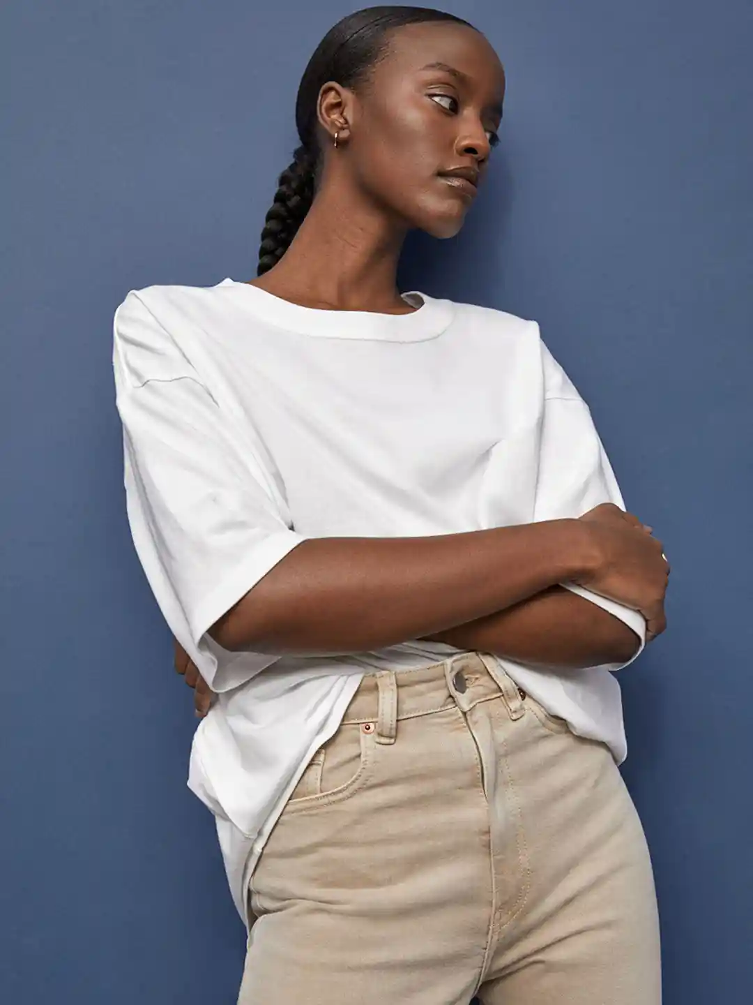 Straight Jeans Mom Jeans Beige H&m H&M Women Beige Solid Slim