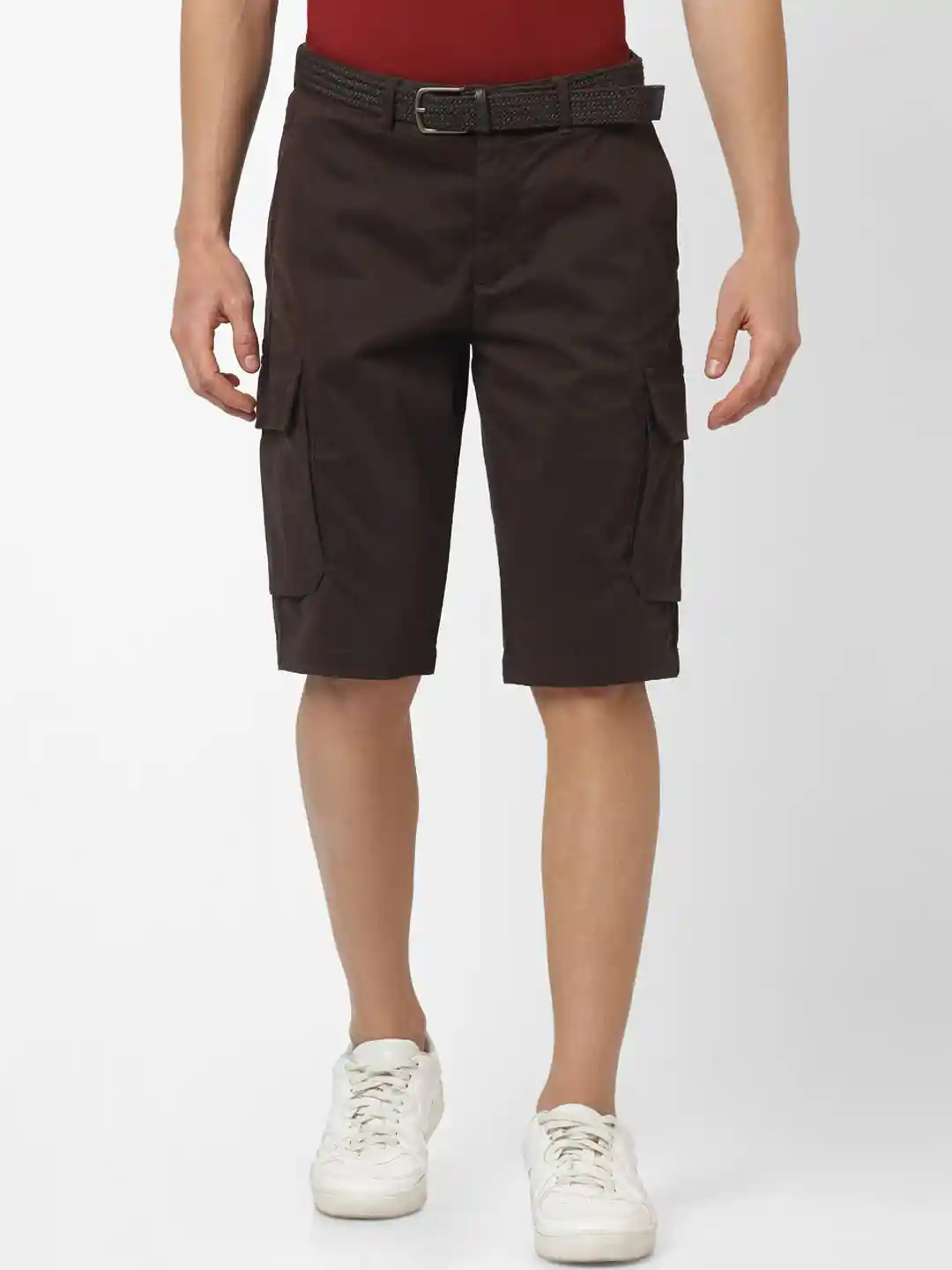 Buy Celio Men Brown Solid Regular Fit Cargo Shorts Shorts for
