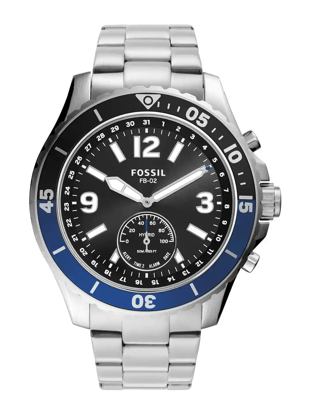 Analog Watch Smartwatch Fossil Mens Fossil Men Silver-Toned Smart