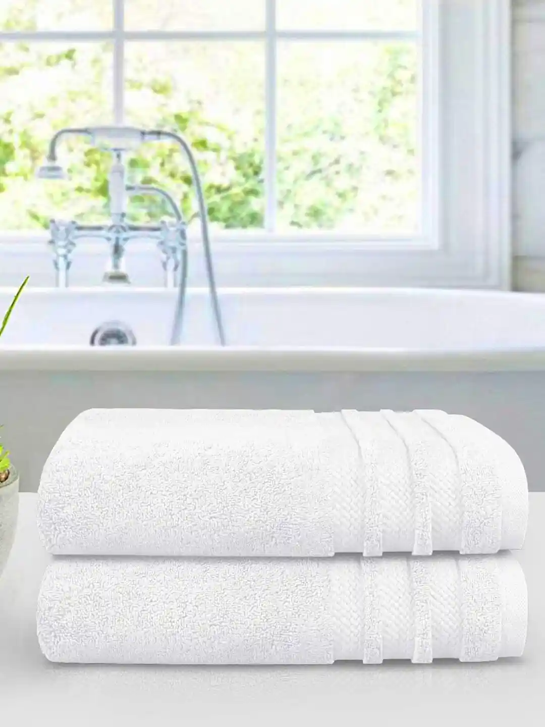 Buy MYTRIDENT Piece Bath Towel Set White Luxury Collection 100