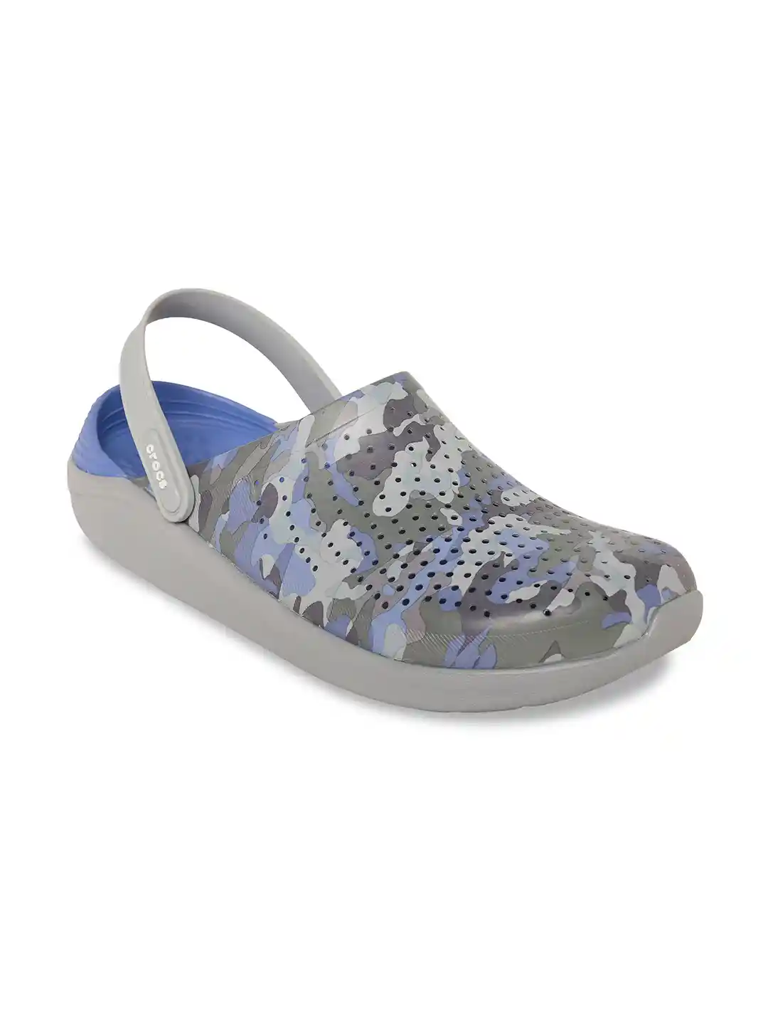 Buy Crocs Literide Unisex Grey Blue Clogs Sandals Flip Flops for
