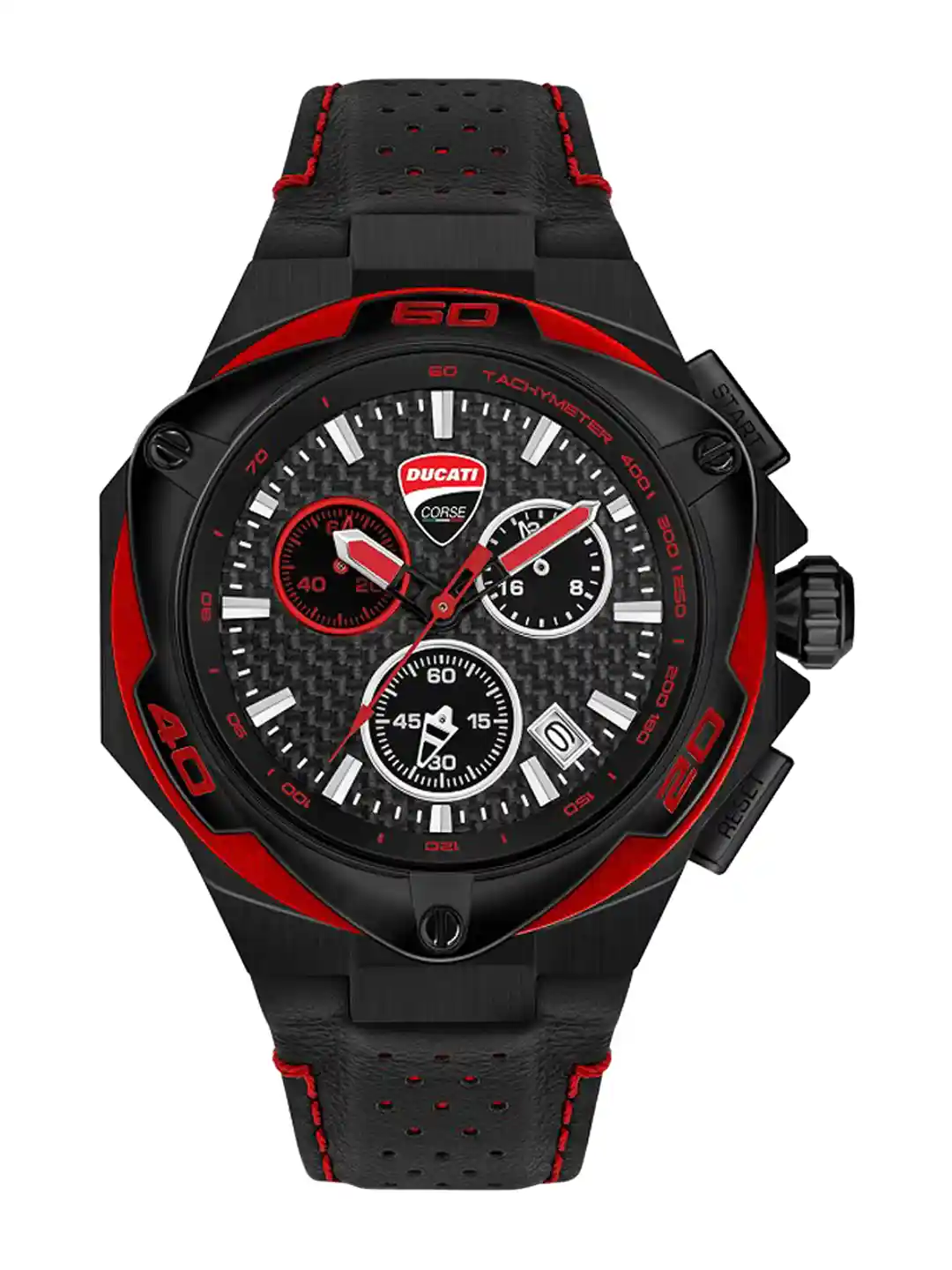 Buy DUCATI CORSE Men Black Printed Dial Bracelet Style Straps