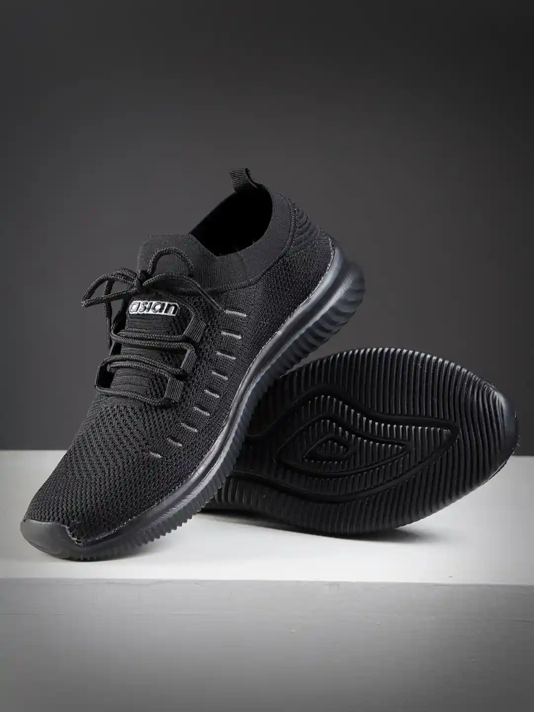 Buy ASIAN Men Black Mesh Running Shoes Sports Shoes for Men