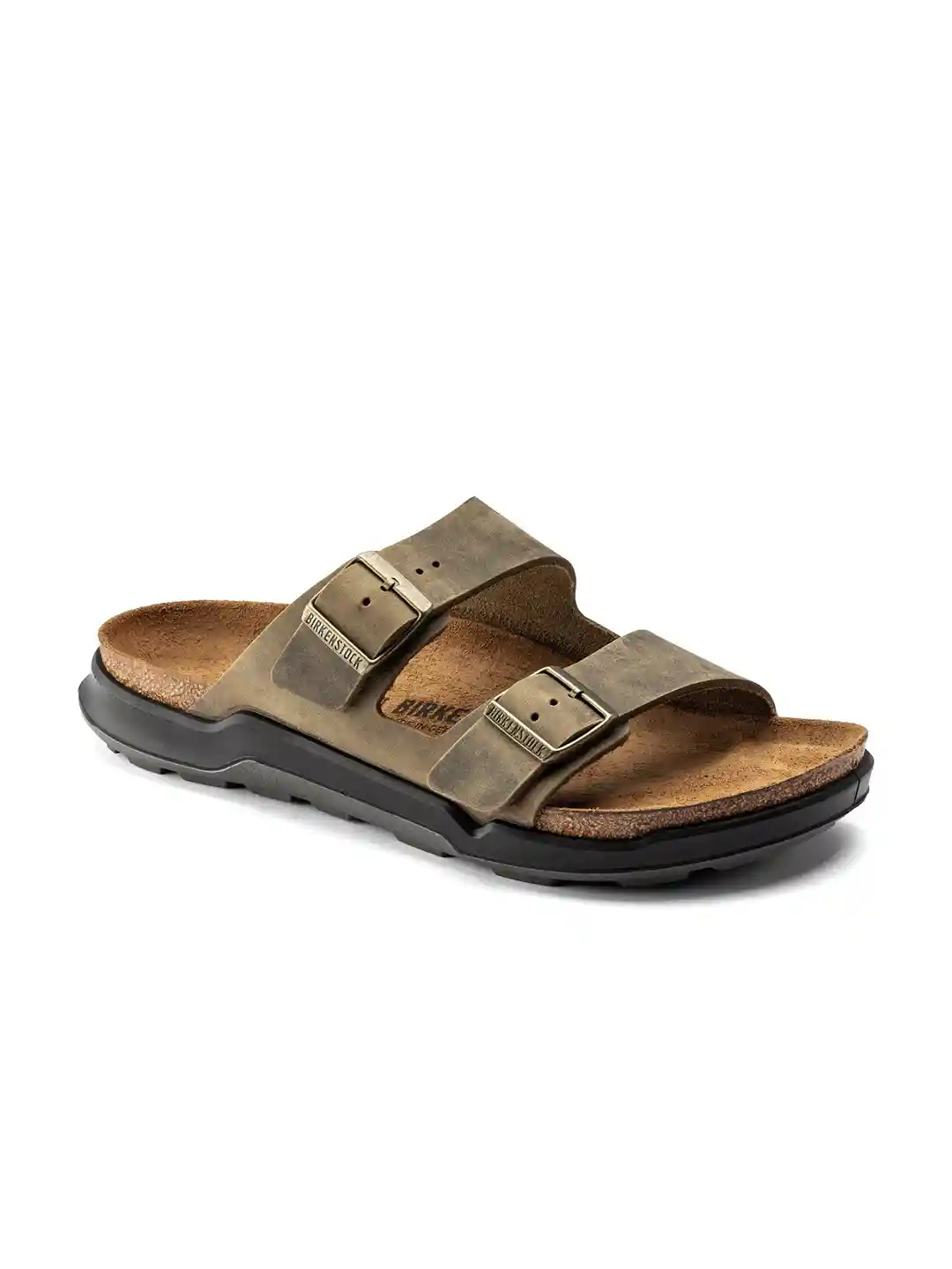 Birkenstock Arizona Ct Faded Khaki Regular Width Oiled Leather Two-Strap  Sandals